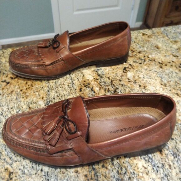 Johnston & Murphy Brown Leather Tassel Loafers 020-2394 Dress Shoes Men\'s Sz 11M main image 8